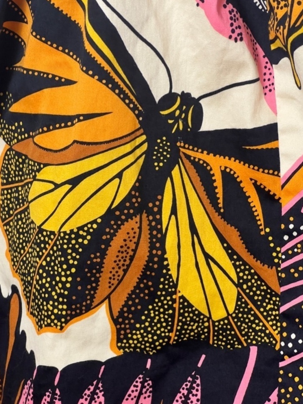 VTG Betsey Johnson Y2K Butterfly Print Mini Dress Empire Waist Sundress Size 0 - Picture 9 of 11
